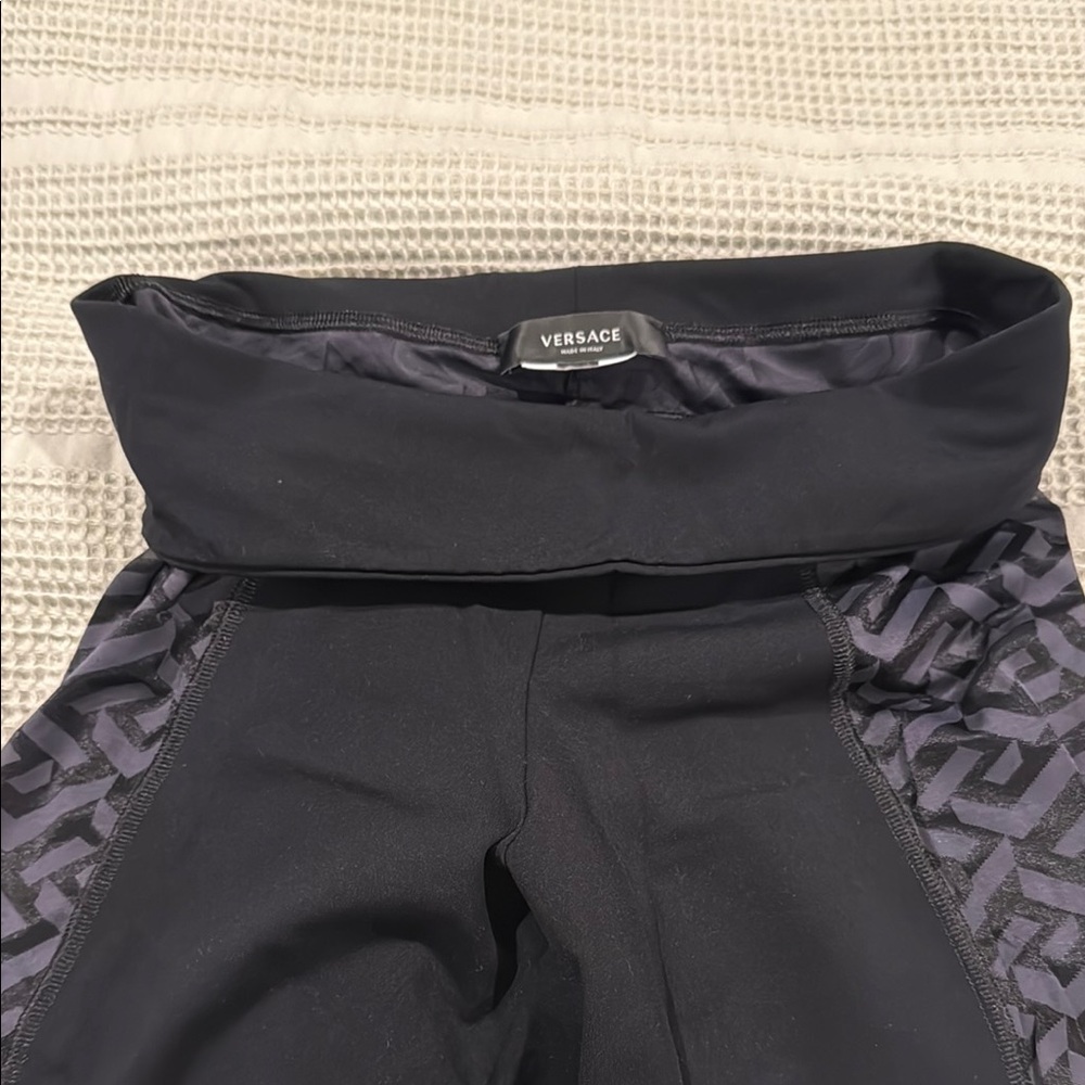 Versace Black and Gray Leggings